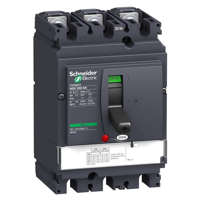Schneider Electric 3P Pole Switch Disconnector - 250A Maximum Current, IP40