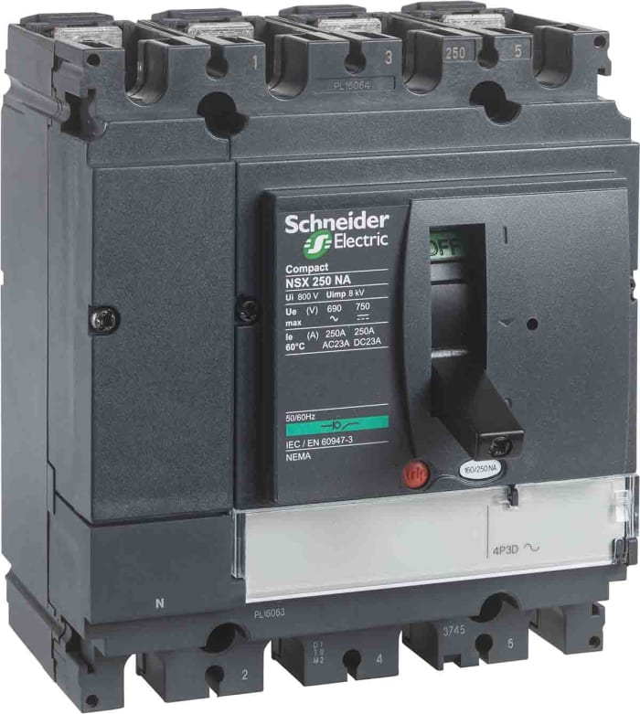 Schneider Electric 4P Pole Switch Disconnector - 250A Maximum Current, IP40