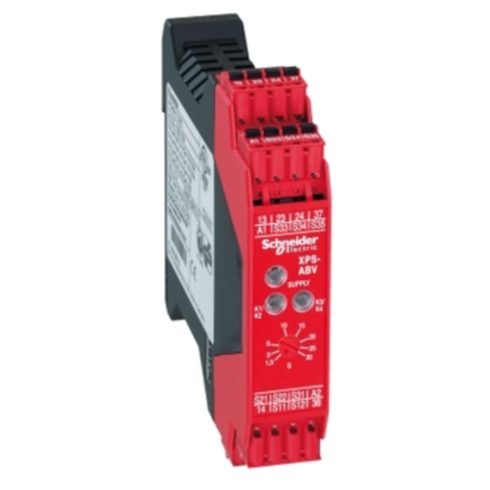 Schneider Electric Preventa XPS XPSABV Emergency Stop Safety Relay, 24V ac/dc
