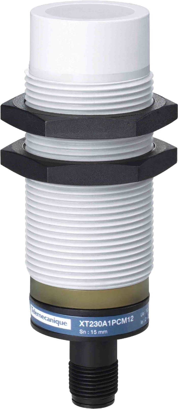 Telemecanique Sensors Capacitive Threaded Barrel Proximity Sensor, M30, 15 mm Detection, PNP NO+NC, 12 → 24 V dc