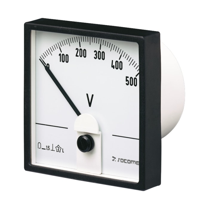 Socomec 192G Analoges Voltmeter DC Analog-Anzeige, 72mm, 72mm