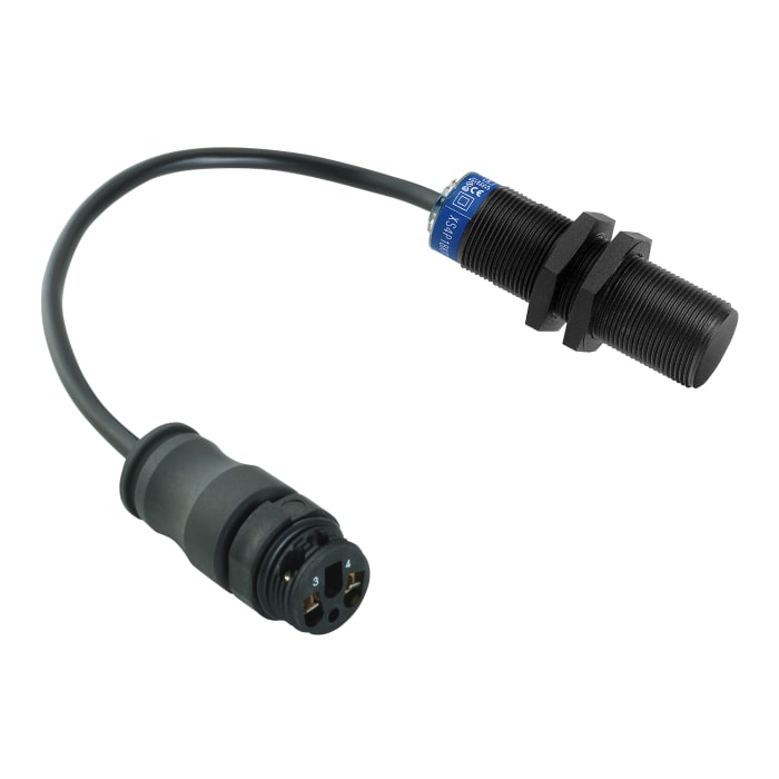 Telemecanique Sensors Inductive Threaded Barrel Proximity Sensor, M18, 8 mm Detection, PNP NC, 12 → 48 V dc