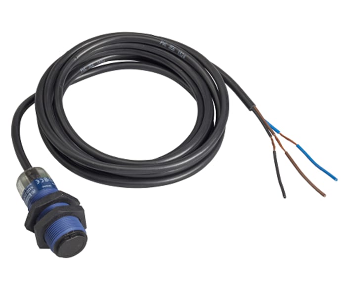 Telemecanique Sensors Diffuse Photoelectric Sensor, Threaded Miniature Sensor, 100 mm Detection Range