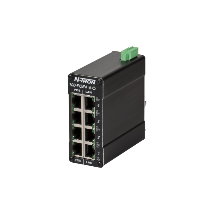 Red Lion 4 Port POE Injector, 46 → 49V dc Input, 48V dc Output, 15.4W