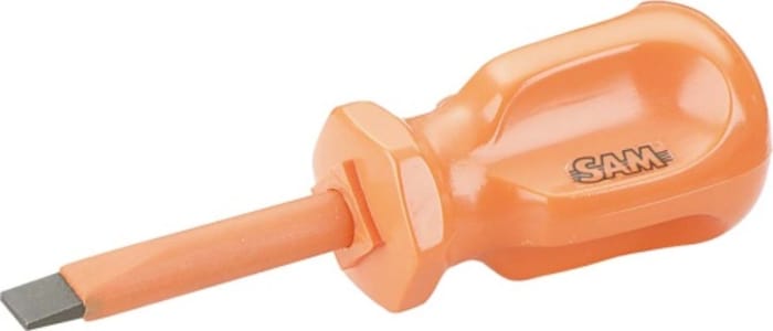 Z-153-M12 SAM | SAM Slotted Insulated Stubby Screwdriver, 6 mm Tip 