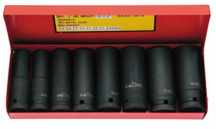 SAM 6 Piece Metric 1 2 in Deep Impact Socket Set 6 point