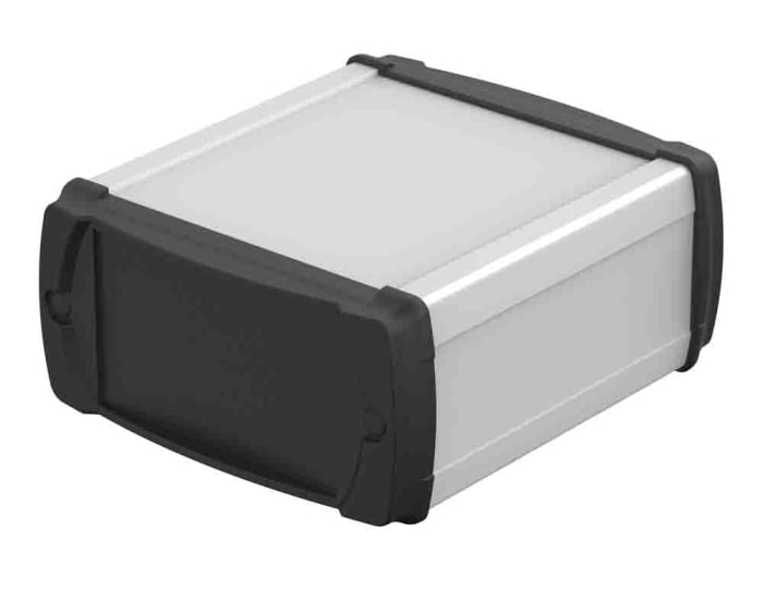 Bopla BOS-Ecoline Series Aluminum (Anodized) Aluminium General Purpose Enclosure, IP40, Black Lid, 106 x 52 x 100mm