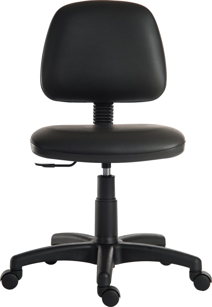 RS PRO Black Polyurethane Lab Chair, 90kg Weight Capacity