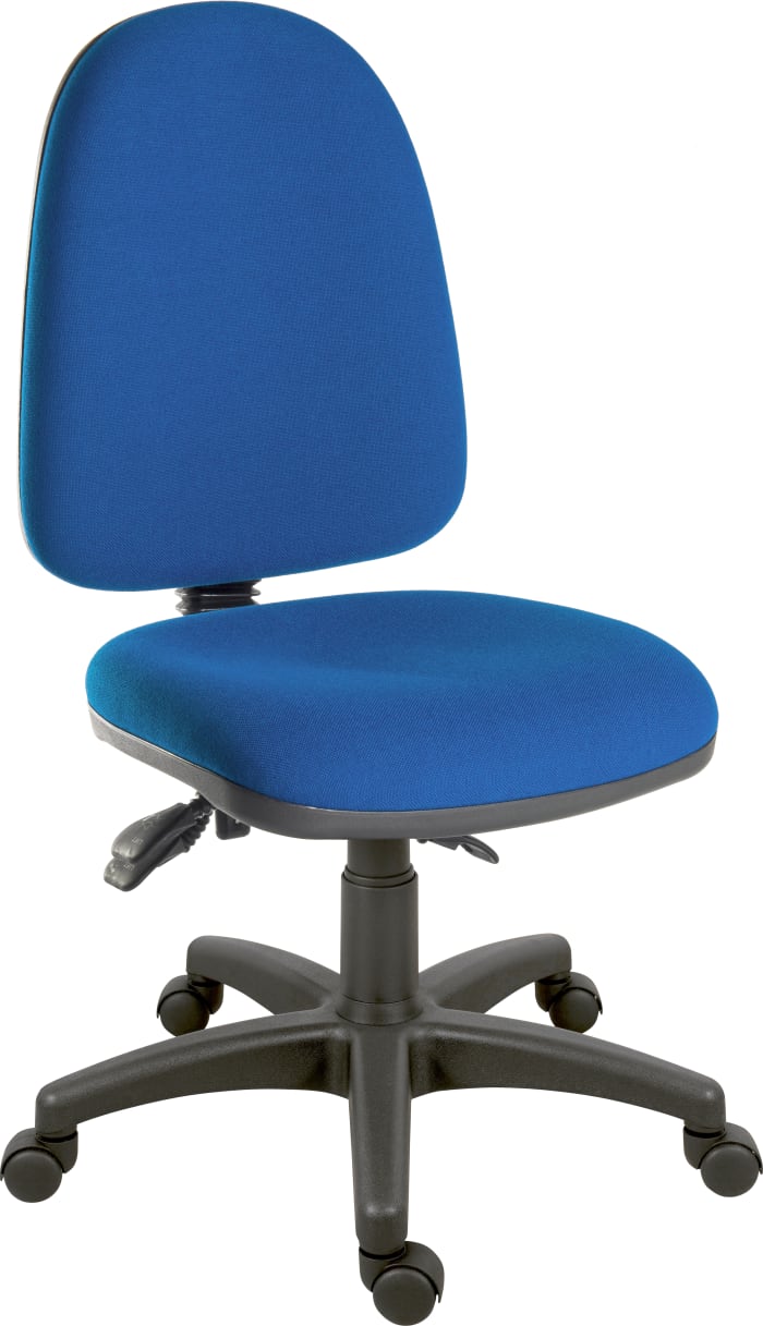 RS PRO Blue Fabric Lab Chair 120kg Weight Capacity