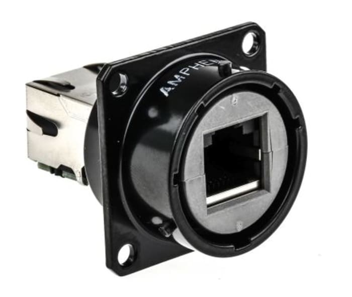 Amphenol Socapex RJF Series Female RJ45 Connector, Panel Mount, Cat5e 1 Port 8 -Way