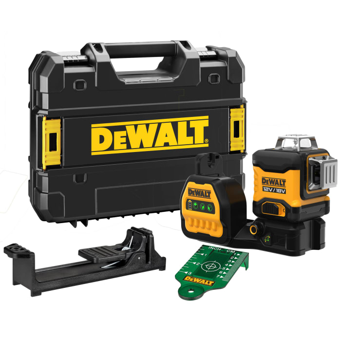 Nivel láser de líneas autonivelante DeWALT, precisíon de nivelación +/-3@  10mmm, para interior, Clase 2, verde