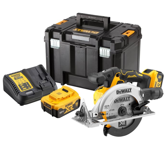 DCS512P2-GB DeWALT, Sierra circular DeWALT a batería, diám. de hoja 140mm,  husillo 20mm, enchufe inglés, 250-8559