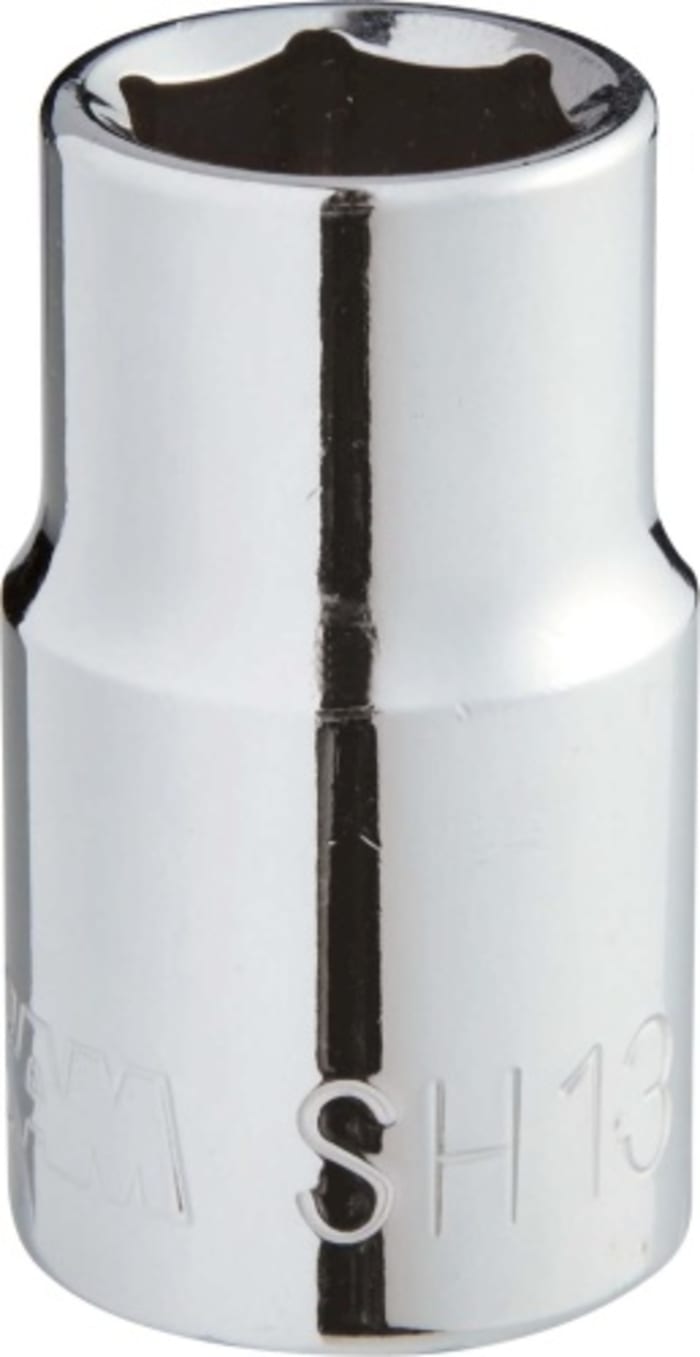 SAM 1/2 in Drive 18mm Standard Socket, 6 point, 38 mm Overall Length