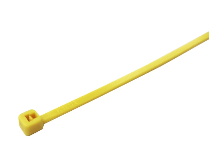 Brida RS PRO de Nylon 66 Amarillo, 380 mm x 7.6 mm, No reutilizable