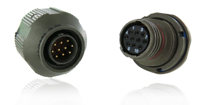 Amphenol Socapex, 2M805 4 Way Flange Mount MIL Spec Circular Connector Receptacle,Shell Size 8, Threaded
