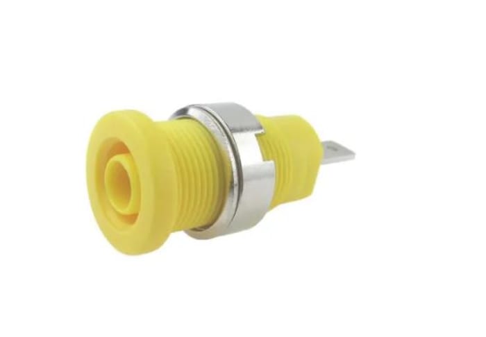 Conector banana hembra Hembra, 24A, 1000V, Contacto Oro, Rojo