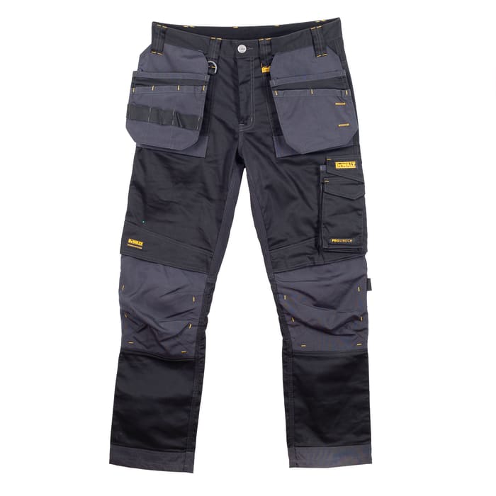 Pantalones de trabajo para Hombre, cintura 30plg, pierna 29plg, Negro/gris, Elástico Harrison 30plg 76.2cm