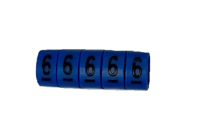 RS PRO | RS PRO Slide On Cable Marker, Black on Blue, Pre
