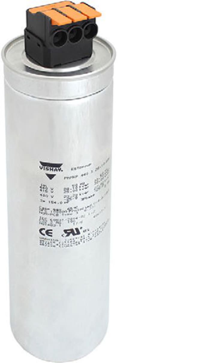 Vishay Power Factor Correction Capacitor 82.9 μF 12.5 kvar 13.5 kvar 3