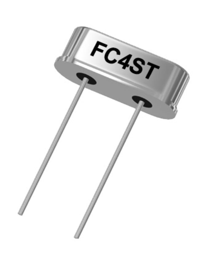 Unidad de cristal 7.3728MHZ, ±30ppm, HC-49-SLF, 2-Pin, 11.35 x 4.64 x 3.6mm