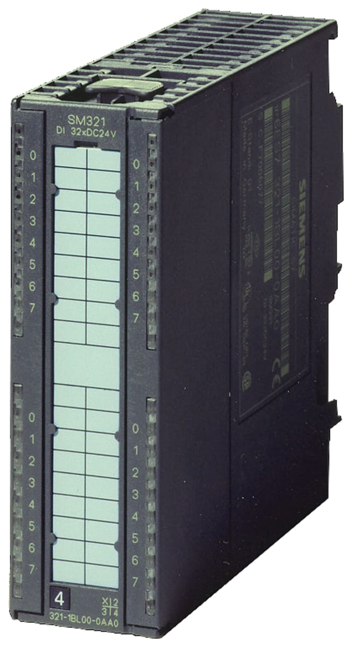 Siemens S7-300 Series PLC CPU for Use with SIMATIC S7-300 Series, 24 V Supply, 32-Input, Digital Input