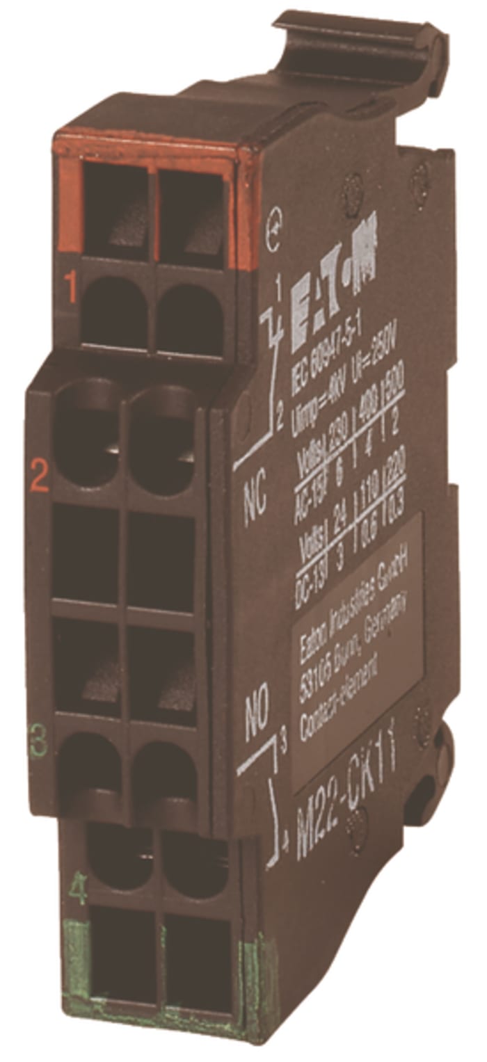 Blok kontaktů 1 NC, 1 NO 22 V dc, 230 V ac LED