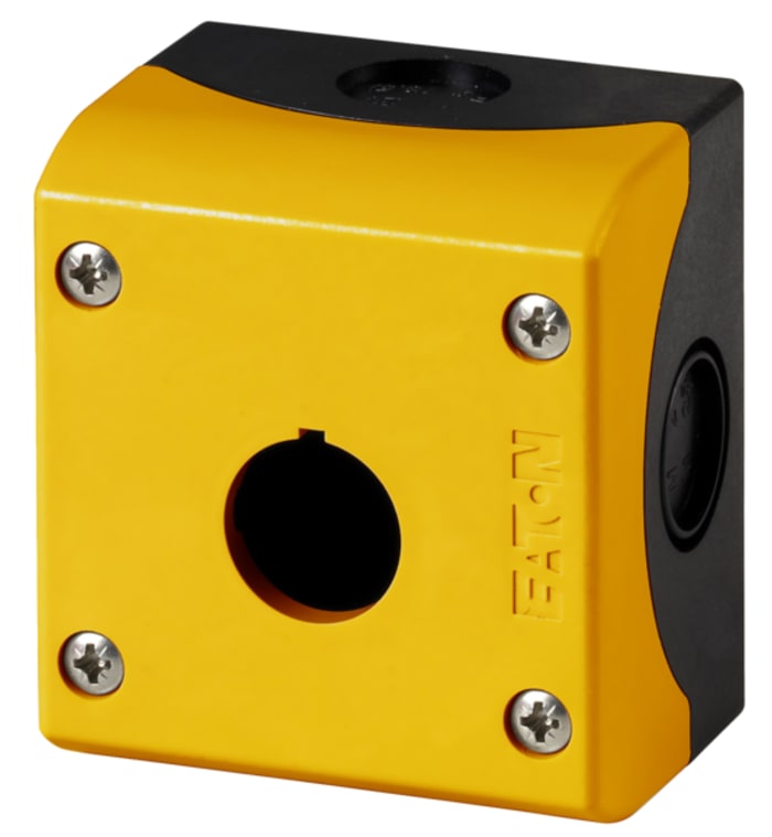 Eaton Yellow Plastic M22 Enclosure - 1 Hole 22.5mm Diameter