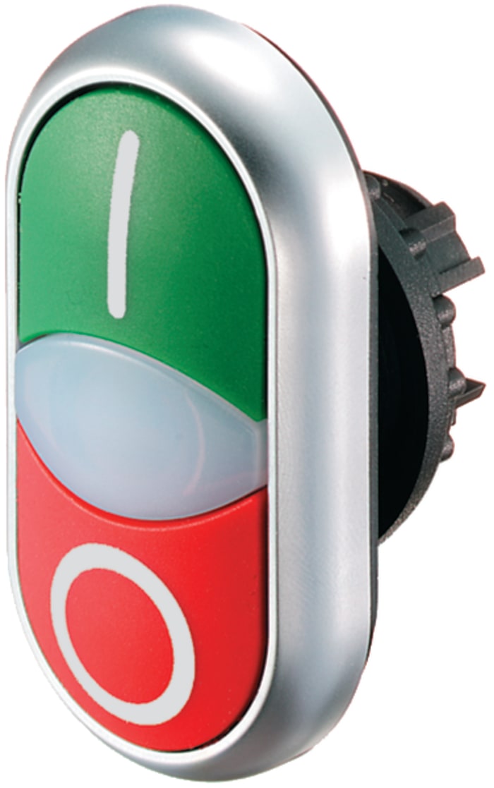 Eaton M22 Series Green, Red Momentary Push Button, 22.5mm Cutout