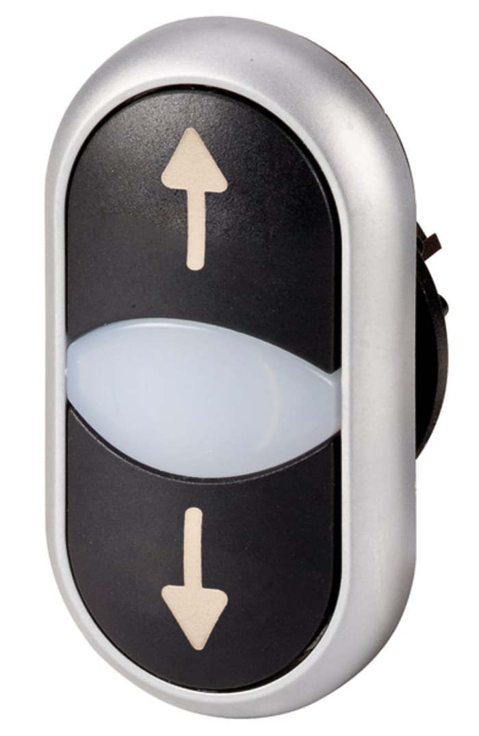 Bouton-poussoir Eaton, M22 Noir, Ø découpe 22.5mm, Momentané