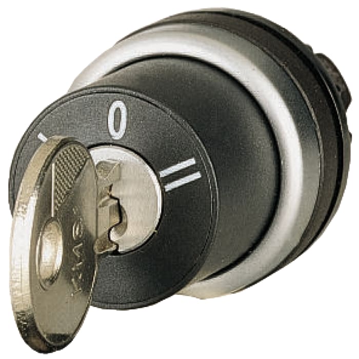 Eaton M22 3-position Key Switch Head, Latching, 29.7mm Cutout