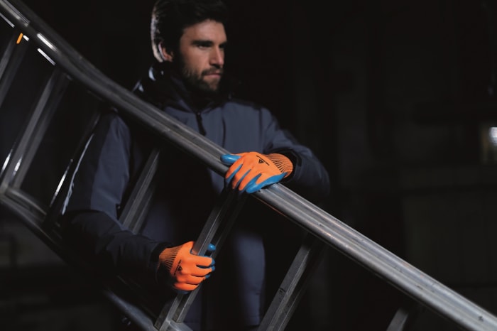 Delta Plus Guanti Da Lavoro Poliestere/elastan – Taglia 7, Neri, Con Polsino In Neoprene E Chiusura Velcro