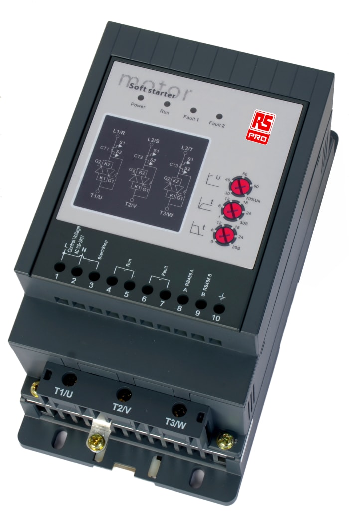 RS PRO Motor Starter, 3.7kW @ 400Vac, 187 → 575 V ac, 3 Phase, IP42, 7.5 Amps