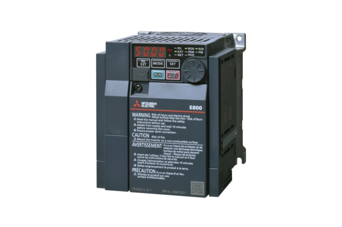 Mitsubishi Electric Inverter Module, 0.75 kW, 3 Phase, 480 V, 2.6 A, FR-E800 Series