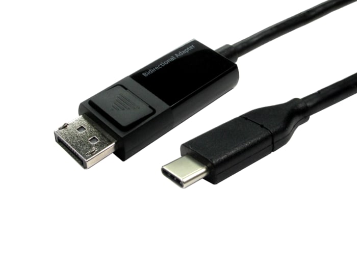 Cable DisplayPort RS PRO, con. A: DisplayPort macho, con. B: USB C macho, long. 2m