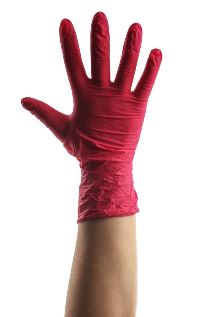 GP0062 Unigloves Unigloves Red Powder-Free Nitrile Disposable