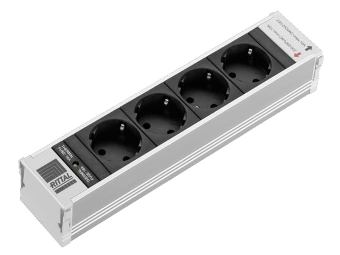 7856090 Rittal | Rittal Type F 4 Gang Power Distribution Unit | 230 ...