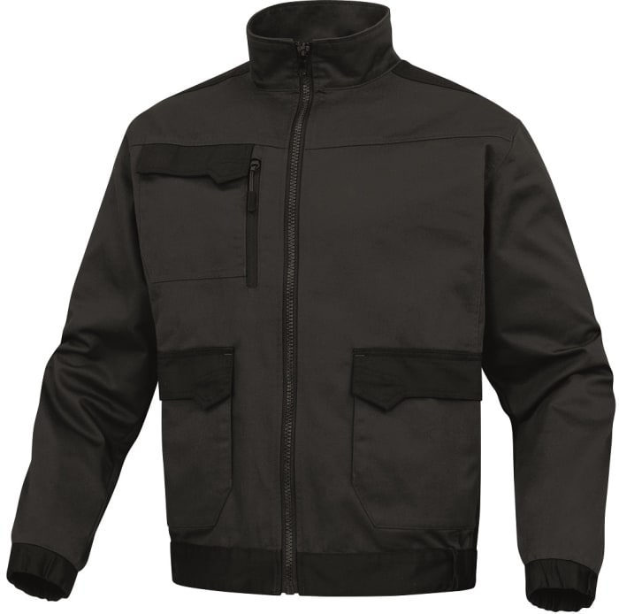 Veste de travail 35 % coton, 65 % polyester Unisexe Delta Plus M2VE3, Noir/Vert/Blanc/Jaune, XXL