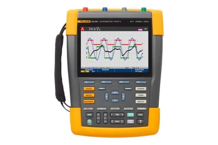Fluke 190-504-III ScopeMeter III Series, 500MHz Portable Oscilloscope, 4 Analogue Channels