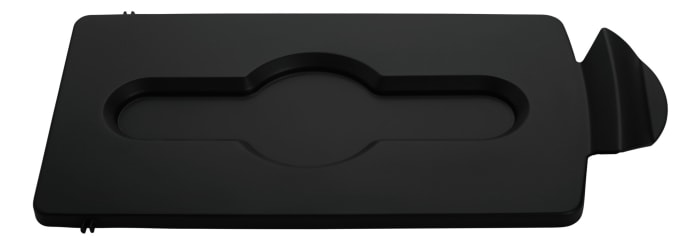 Rubbermaid Commercial Products Black Resin Waste Bin Lid for and Slim Jim® Recycling Station Waste Stream label kits,