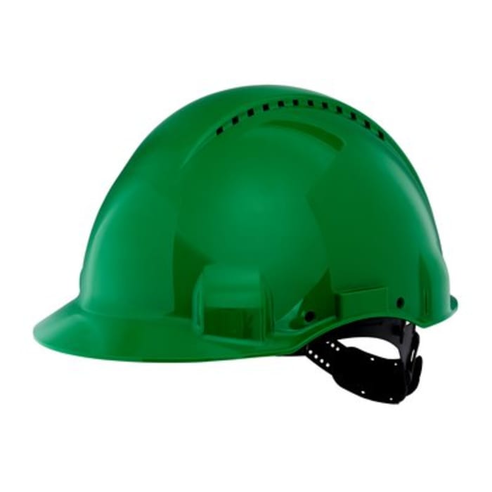 3M G3000 Green Hard Hat , , Ventilated