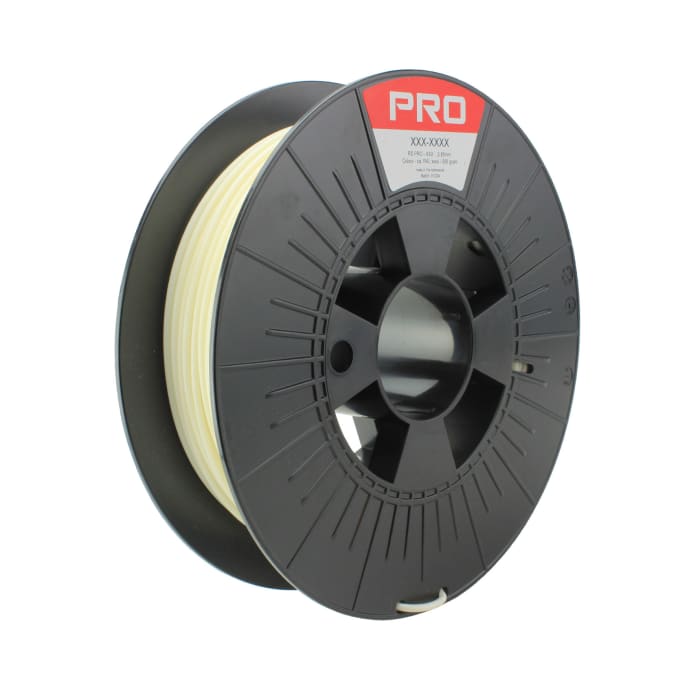 RS PRO 2.85 mm Natural Tough PLA 3D Printer Filament, 500 g