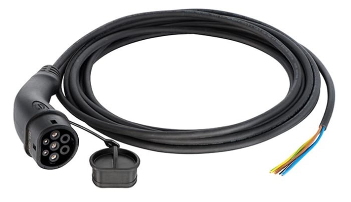 Câble de recharge voiture éléctrique HARTING Type 2, 20 A, Avec connecteur