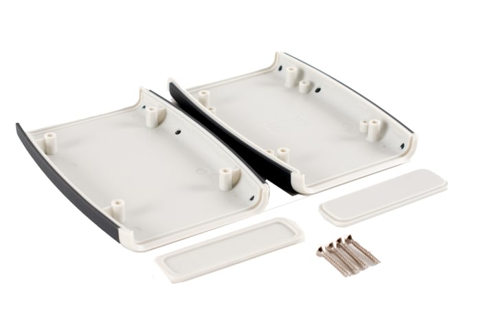 Hammond 1553 Series Grey Plastic Hand Held Enclosure, Integral Battery Compartment, IP54, 117 x 79 x 24mm
