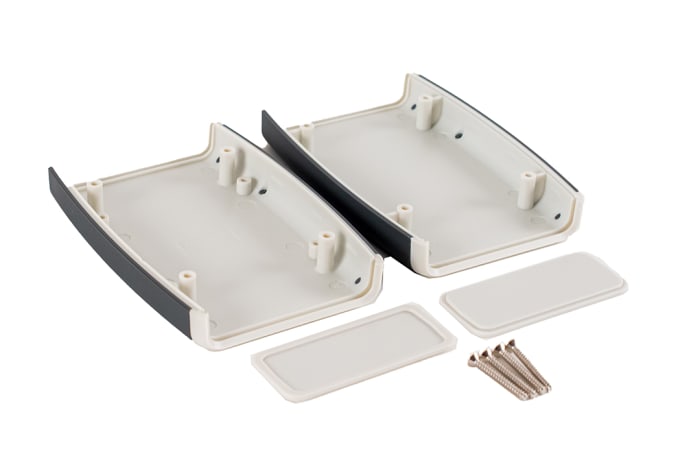 Hammond 1553 Series Grey Plastic Hand Held Enclosure, Integral Battery Compartment, IP54, 117 x 79 x 33mm