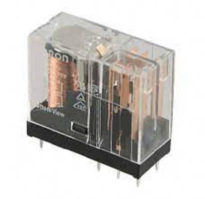 Relé sin enclavamiento Omron G2R de 2 polos, DPDT, bobina 24V dc, 5A, Montaje en PCB