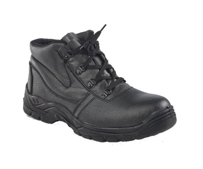 Reldeen R202 Black Steel Toe Capped Unisex Safety Boots, UK 6, EU 39