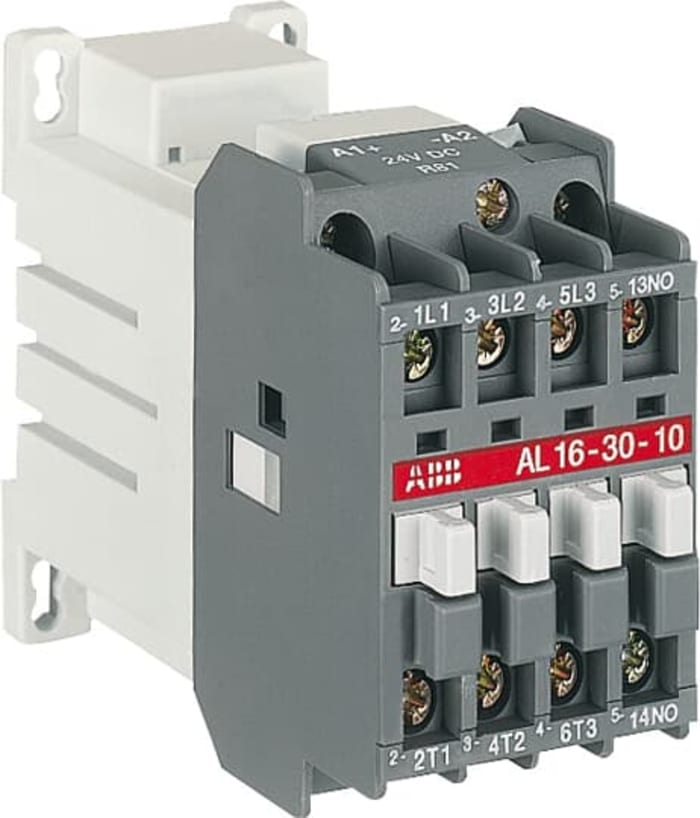 ABB Contactor, 24 V Coil, 3-Pole, 9 A, 5.5 kW, 3NO