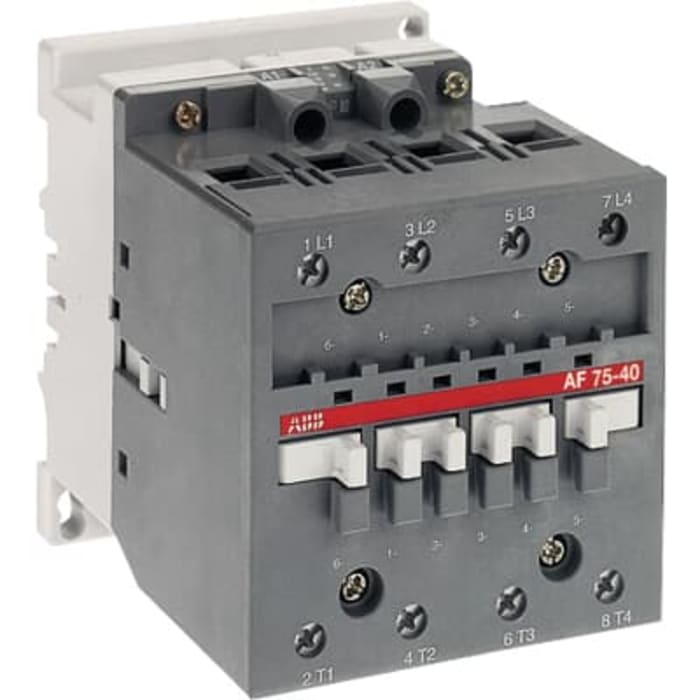 ABB AF75-40-00 AF Contactor, 100 → 250 V Coil, 3-Pole, 46 A, 40 kW, 3NO