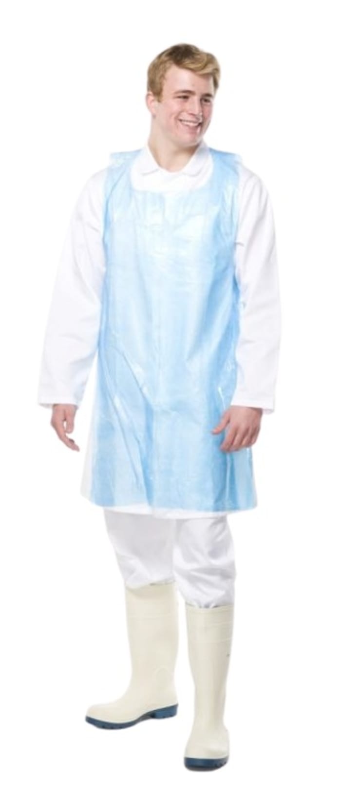 Reldeen White Polythene Liquid Resistant Disposable Apron