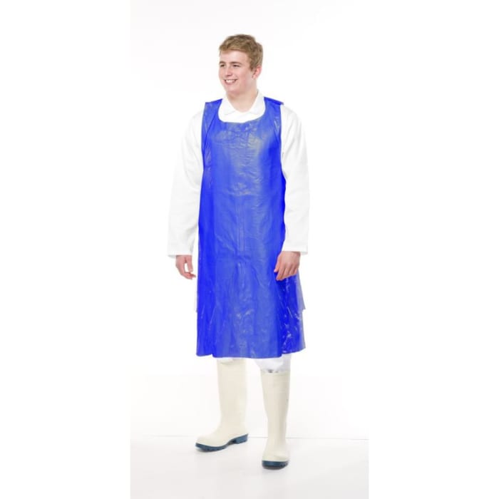 Reldeen Yellow Polythene Liquid Resistant Disposable Apron